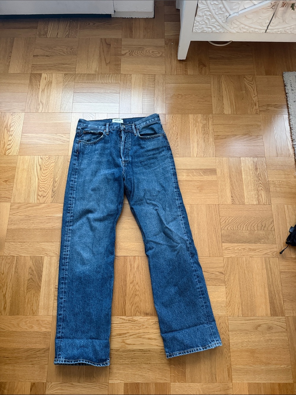 Agolde Men's Dark Blue Straight Jeans
